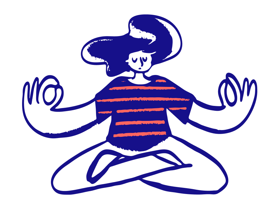 Meditating woman